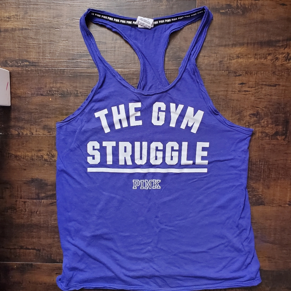 PINK Victoria's Secret Purple Women's Racerback Tank Top XS
